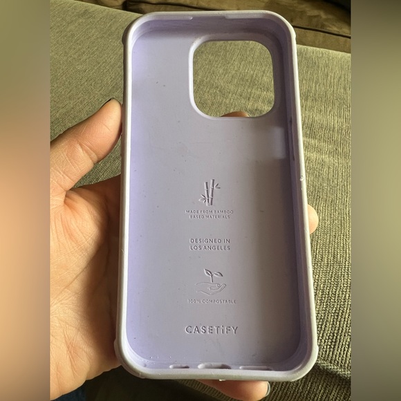 Casetify iPhone 14 Pro Case Mel Stringer Purple Strawberry Protective EUC - Picture 4 of 10